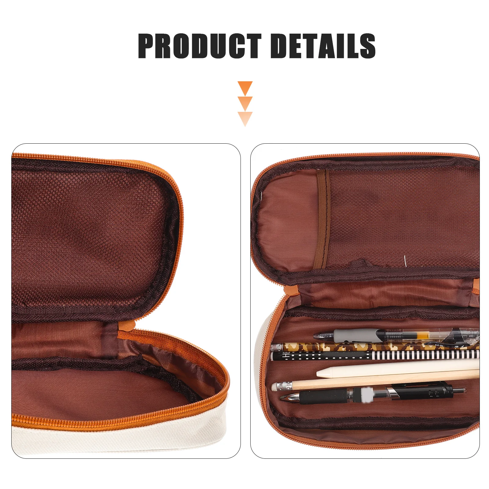 

Pencil Bag Case Stationery Canvas Container Bags with Zipper Artist Aesthetic Pouch Large Capacity Student