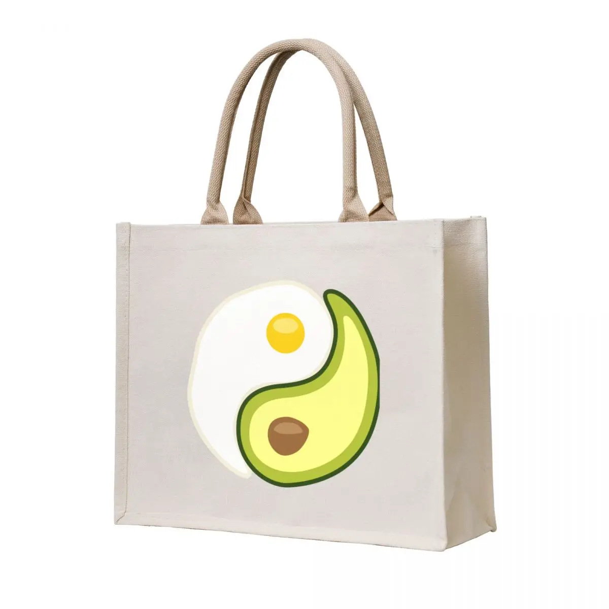 

Avocado Egg Yin Yang Tote Bag cute tote bag Canvas stote bag shopper women canvas