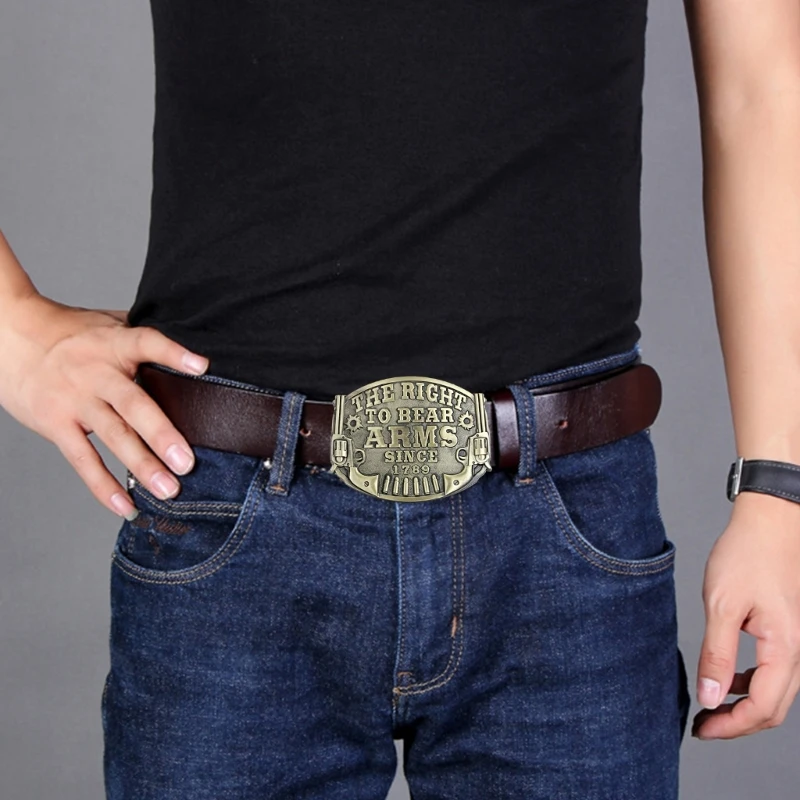 Western Cowboy Relief Belt Buckle Metal Multiple Type Personality Rock Belt Link Buckle Unisex Belt Buckle DIY Supplies