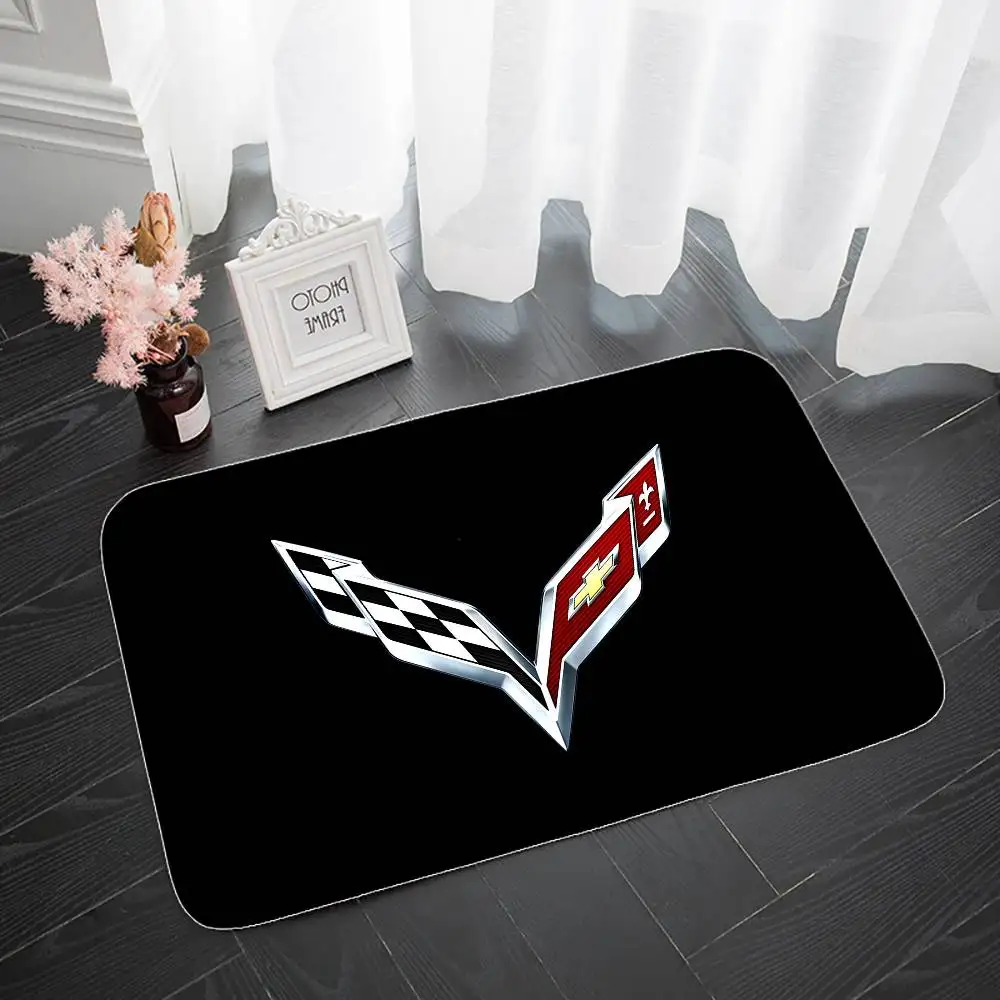 

C-Chevroletes Floor Mat Entrance Doormat Bath Mats Non-slip Mat Carpets Carpet Entrance Of House Custom Kitchen Foot Mat Rug