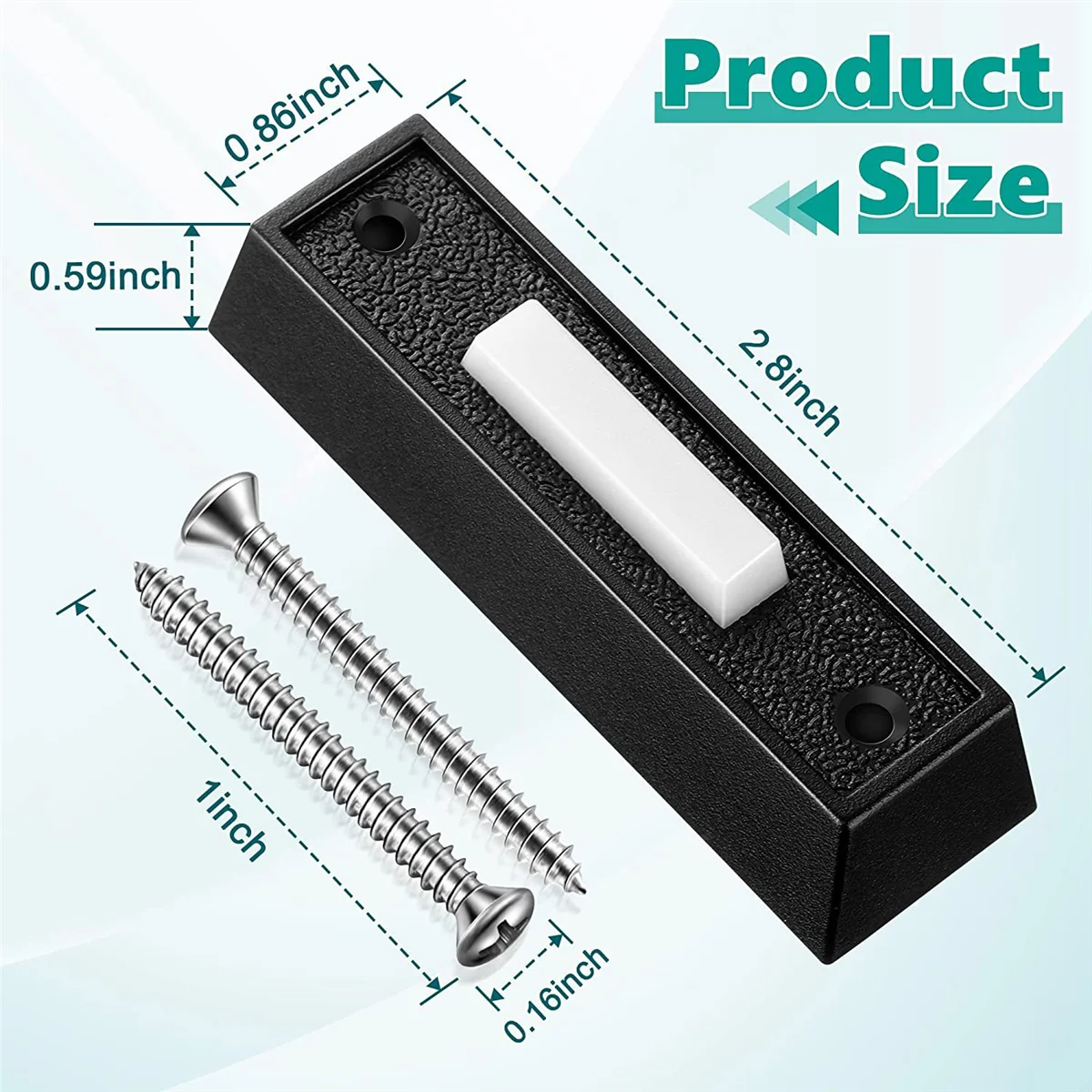 ปุ่มกริ่งประตูแบบมีสายพร้อมไฟ LED 1ชิ้นอะไหล่ปุ่มกริ่งประตูสวิตช์เปิดประตู