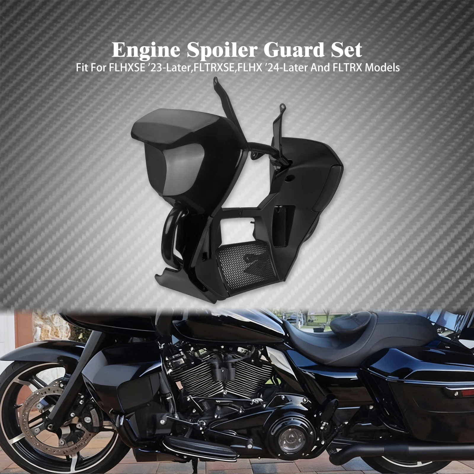 Motorcycle Fairing Lowers Kit W/ Engine Crash Bar Guard Mounting Bracket For Harley Touring CVO Road Glide 23-2025 FLHX 2024-UP