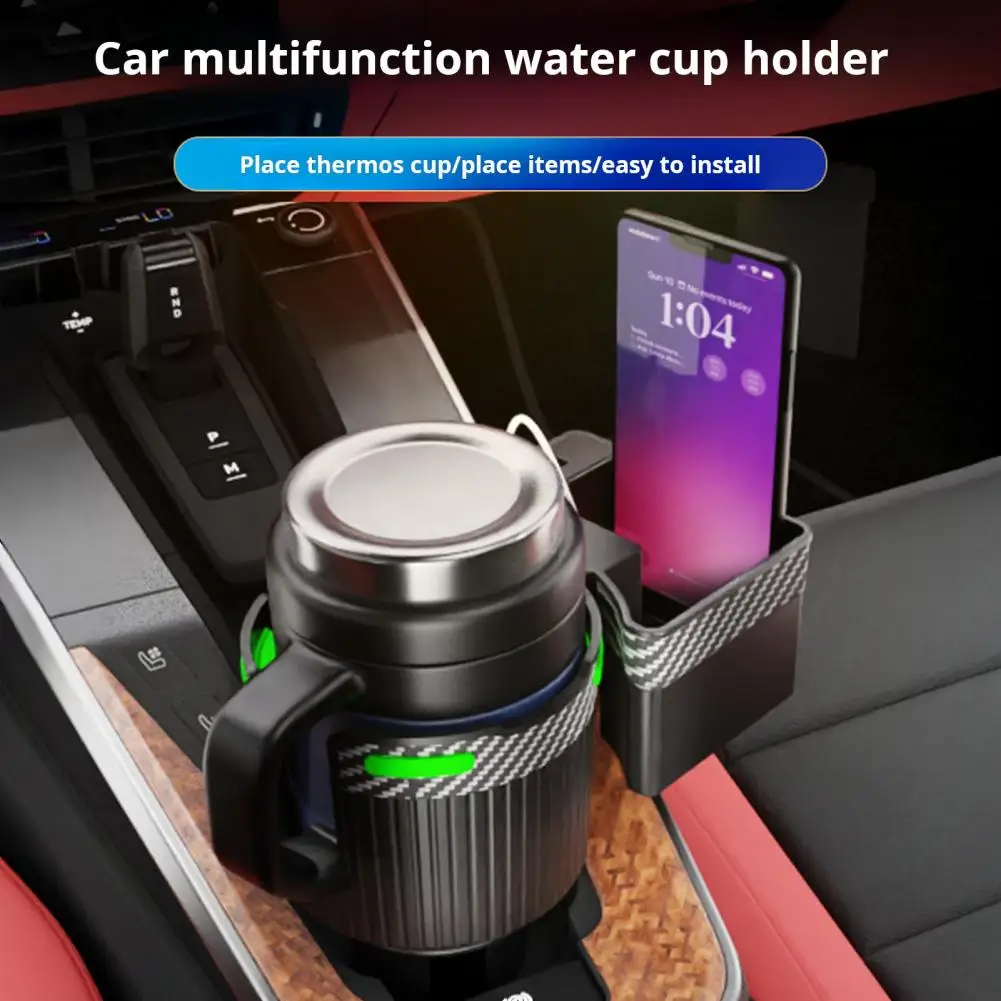 Cup Holder Phone Mount Extender 3-in-1 Car Drink Holder Extender Adapter with USB Port for SUV Pickup Trucks Vehicles