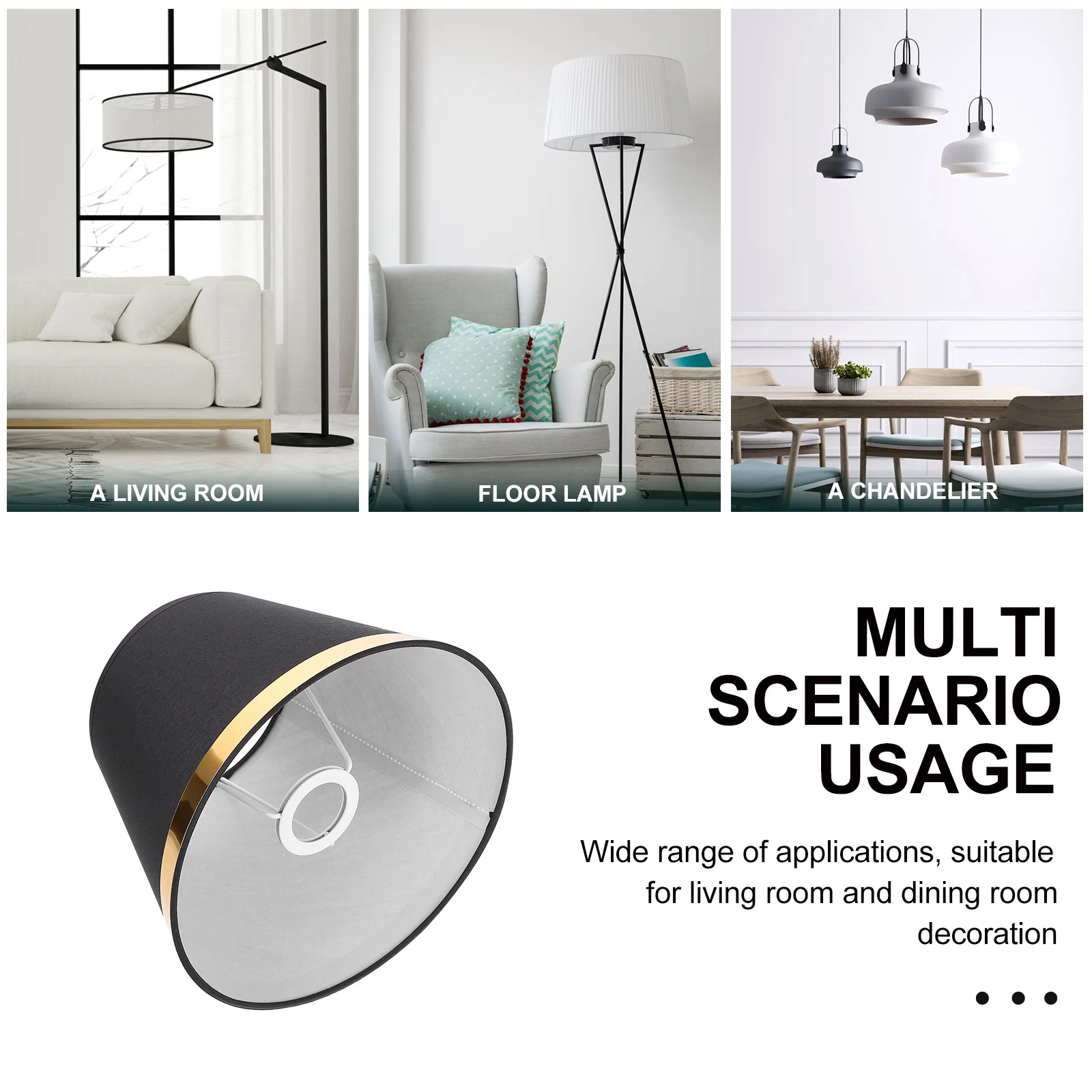 

Cloth Lamp Shade E27 Premium Handmade Dust-Resistant Durable Lamp Cover for Bedroom Living Room E27 Cloth Lampshade