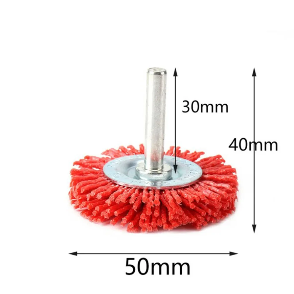 

High Quality Brand New Removing Paints Brush Grinding Wheel 6mm Shank Diameter Red And Silver Sanding Wood Turnings