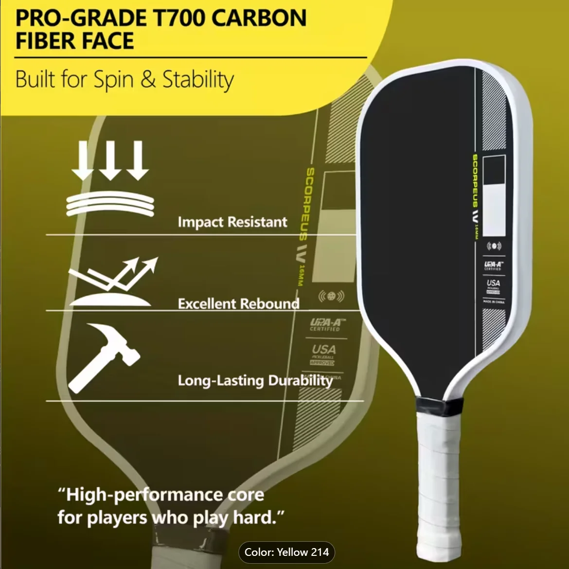 

2025 Perseus IV Pickleball Paddle Pro Player Edition Gen 4 Propulsion Core Thermoformed Toray T700 Carbon Fiber Pickleball
