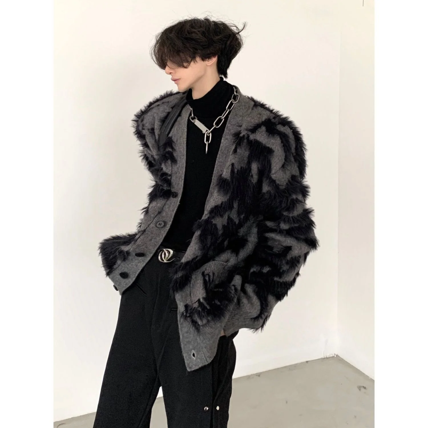 

Fur Collar Pullovers Gold Mens Bottoming Shirt Liner Mid-Layer Protection Climate Control Advanced Performance Layered Fitting