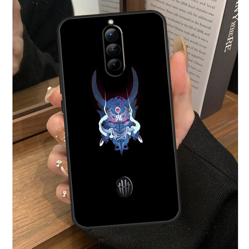 Samurai Oni Mask Case For Nubia Red Magic 10 Pro Plus 6 7 Pro 6S 7S 5G 6R RedMagic 9S 8S 8 9 Pro Plus Coque - view 2