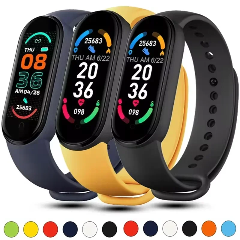 

Watch Strap For Xiaomi Mi Band 7 6 5 4 3 Wristband Silicone Bracelet Wrist Straps MiBand 3/4 band5 band6 Smartwatch Accessories