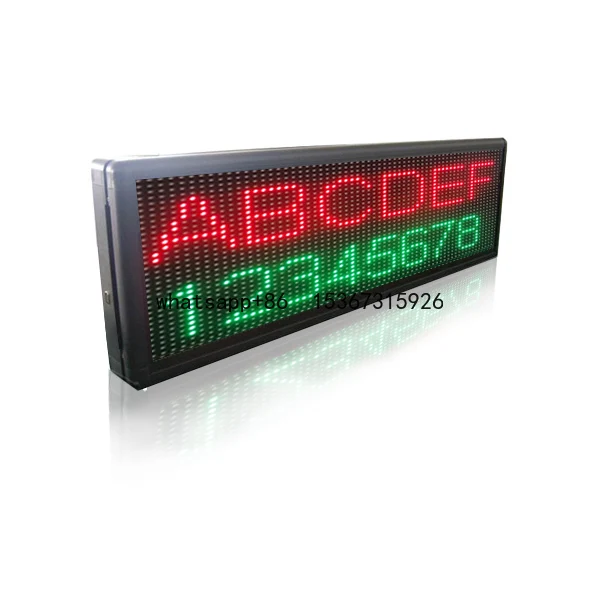 P10 192x32 LED Sign Board Display Outdoor Full Color Horizontal 160 Vertical 160 Amber P10mm 192x32mm 1led