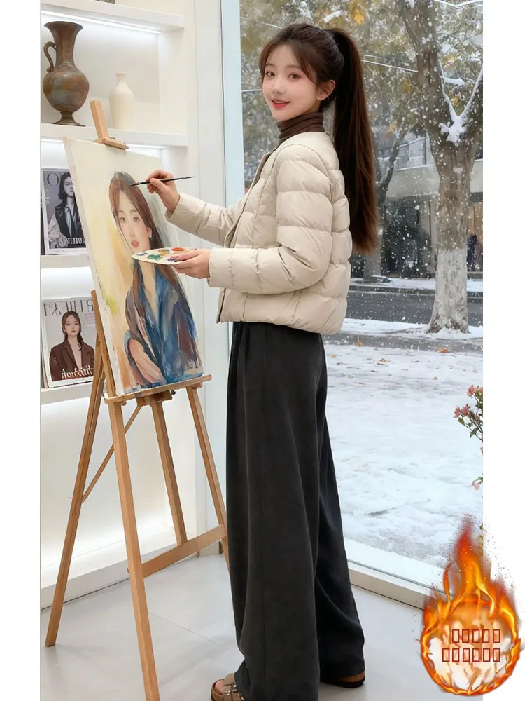 

White Thiened Cotton Jaet Women's Faionable Winter Coat Unique Sli Small Cotton Padded Outerwear Commute Sle