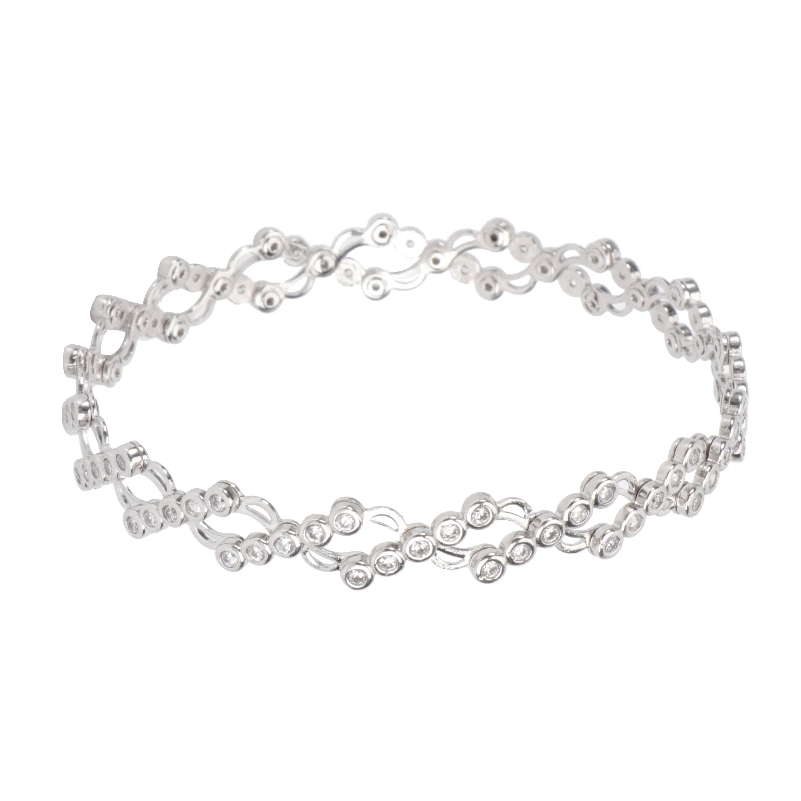 

Deformation Ring Bracelet Stretchy Finger Jewelry Copper Rhinestones Retractable Hand Chain Fashionable Rings Elegant