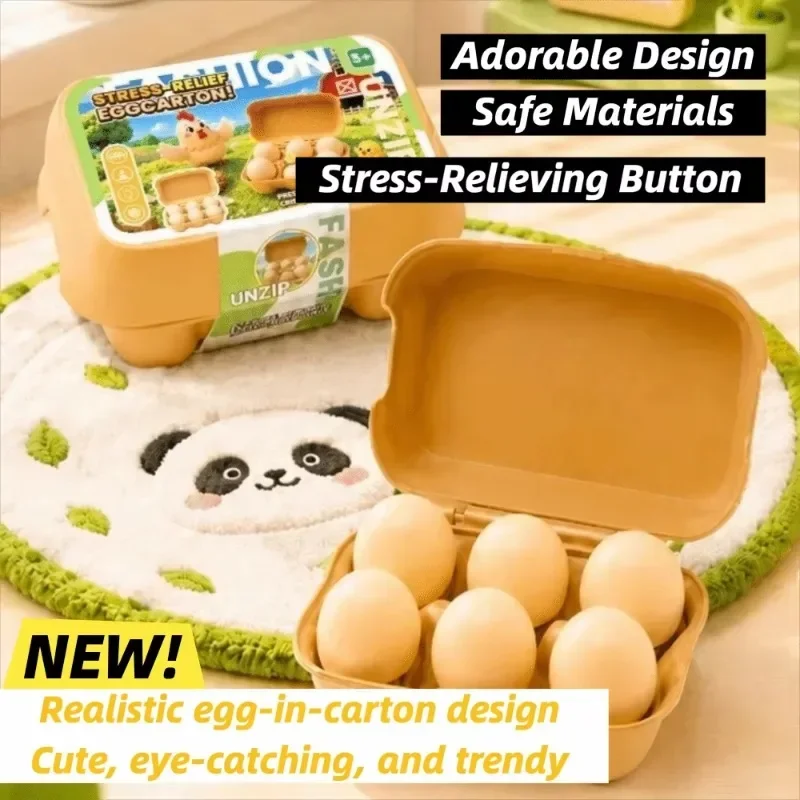 Minimalist Beige Button Clicker Keychain Portable Size Novelty Press Keychain Keyring Egg Shape Egg Button Clicker Office Desk