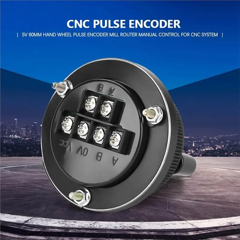 AB41-CNC Controller,Terminal Pulser Handwheel, For Manual Pulse Input Type CNC Or Milling Machine- Rotary Encoder 5V 60MM