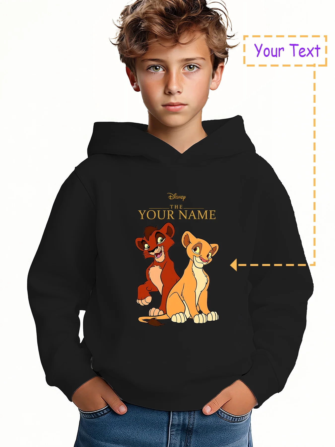 

MINISO The Lion King Twin Lions Custom Hoodie - Officially licensed from Disney, featuring the iconic Lion King twin lions