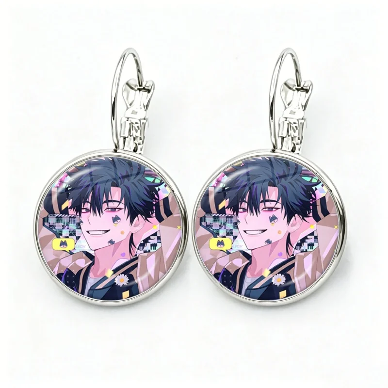 Link Click Anime Role Cheng Xiaoshi Lu Guang Qiao Ling Glass Cabochon French Hook Earrings Drop Earrings Jewelry Accessories