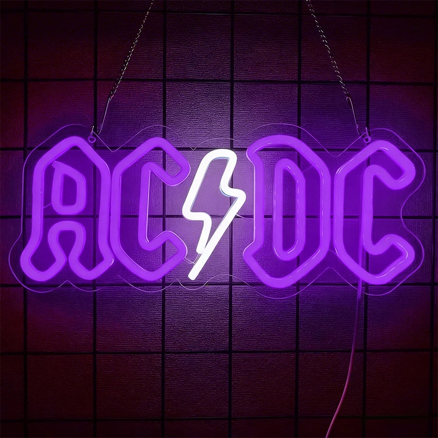 Rockband Neonbord voor wanddecoratie, muziek LED verlichte lichtreclame voor slaapkamer, live muziek, rock'n'roll, feest, podium, club, bar, mancave, studio