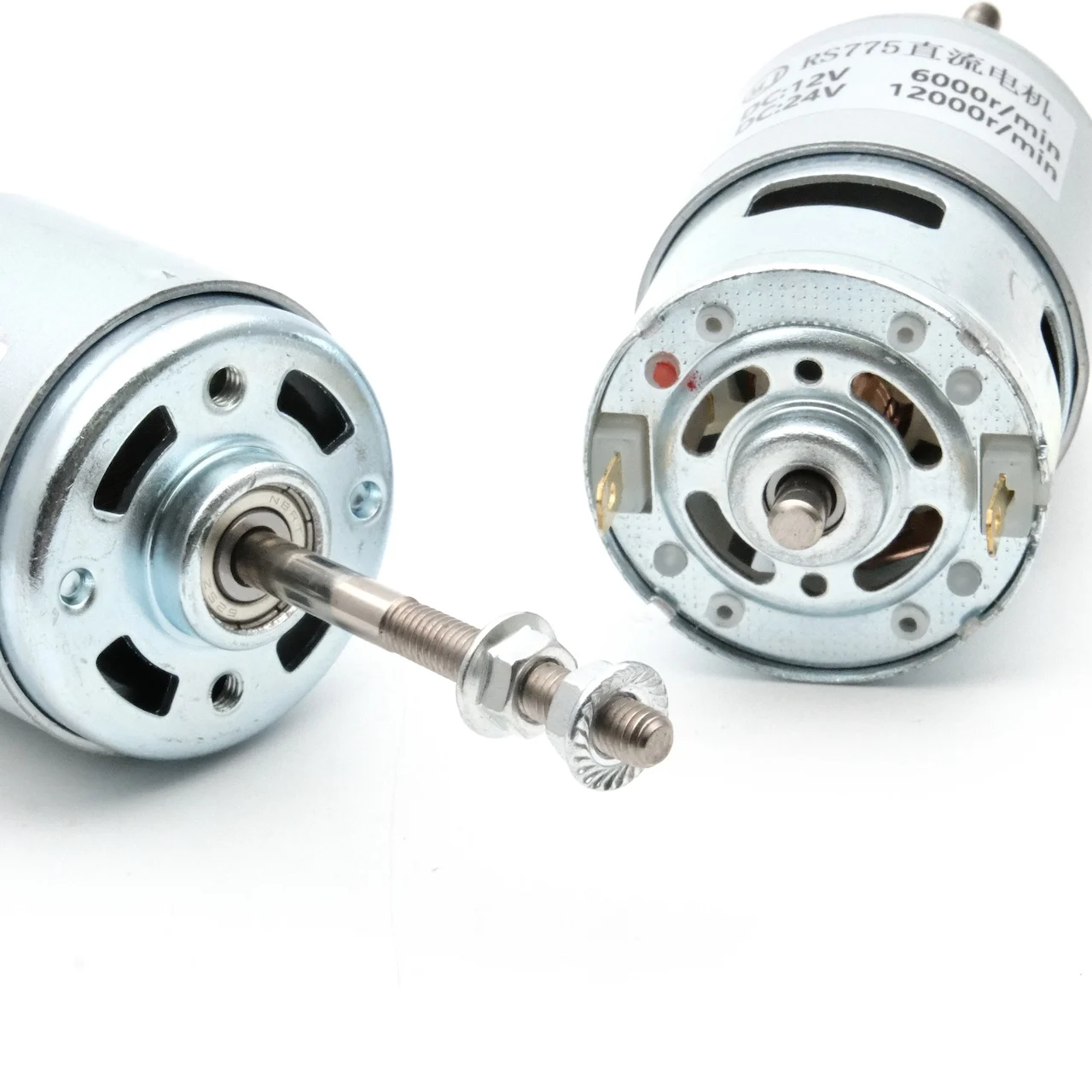 775 DC Lawn Mower Motor 6V 12V 6000RPM Double-Bearing Screw Thread 24V 12000RPM 50MM Long Shaft for Outdoor Equipment