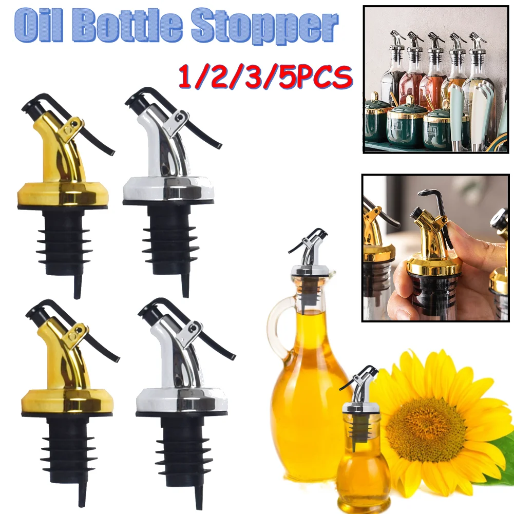 5-1PCS Öl Flasche Ausgießer Kopf Öl Essig Flasche Stopper Auslaufsicher Öl und Essig Spender Wein Ausgießer geeignet für Die Meisten Bot