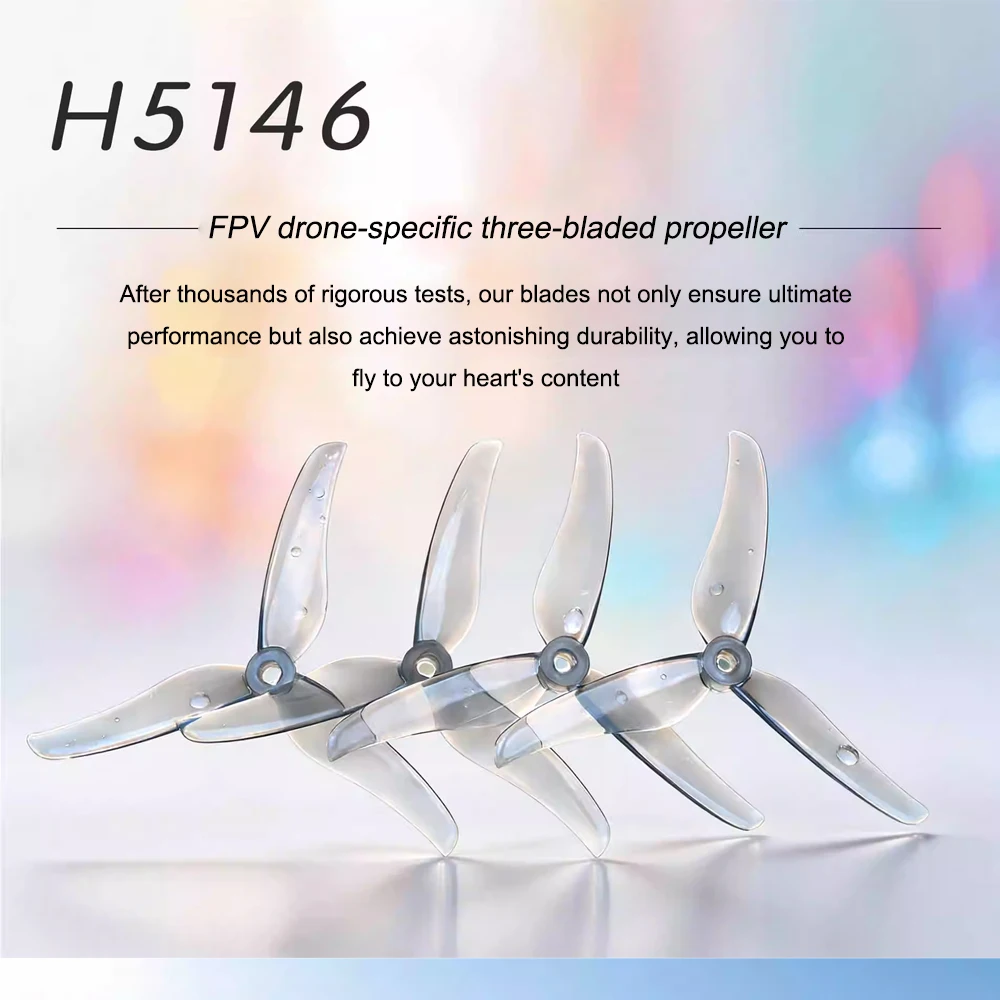 H5146 5,1 Zoll 3-Blatt-Propeller CW CCW Langlebige, stoßfeste Propeller für 5 Zoll FPV Freestyle Racing Drohne Quadcopter – Detail 1
