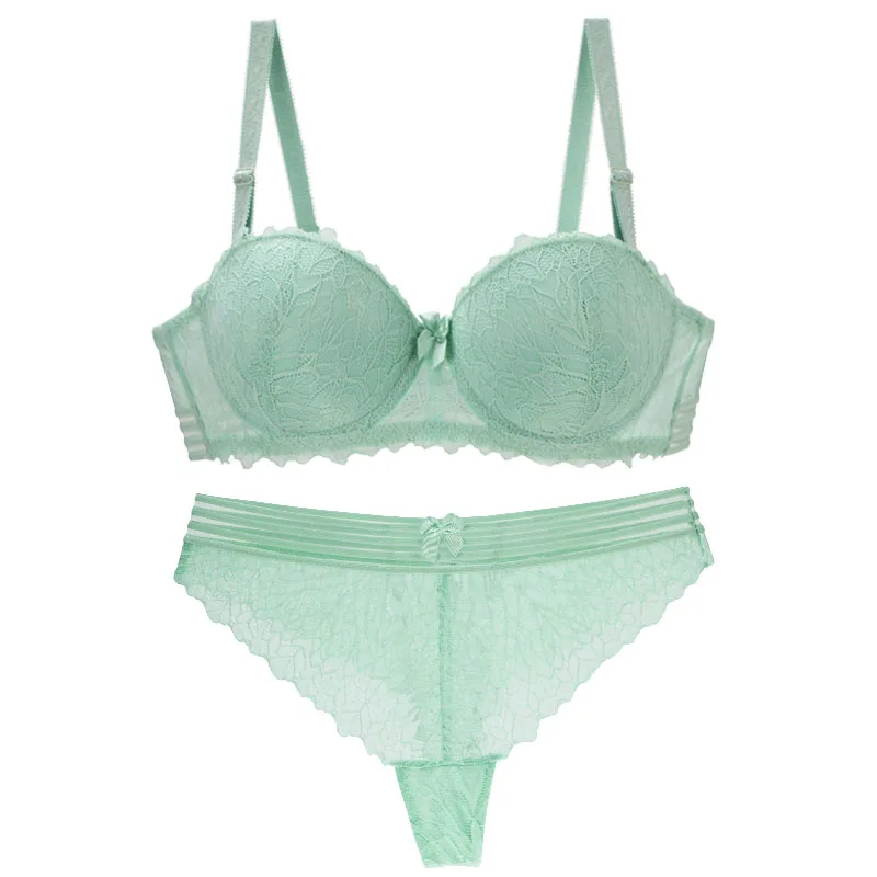 Ensemble de sous-vêtements sexy en dentelle pour femme, soutien-gorge push-up, lingerie grande taille, noir, vert, rose, rouge, blanc, jaune, ABCDE, nouveau, 2023