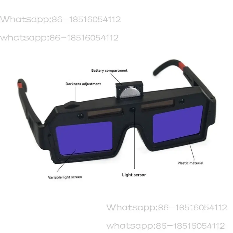 Auto-Dimming Welding Goggles with Replaceable Lithium Battery Welding Glasses for  Arc Plasma Cutting
