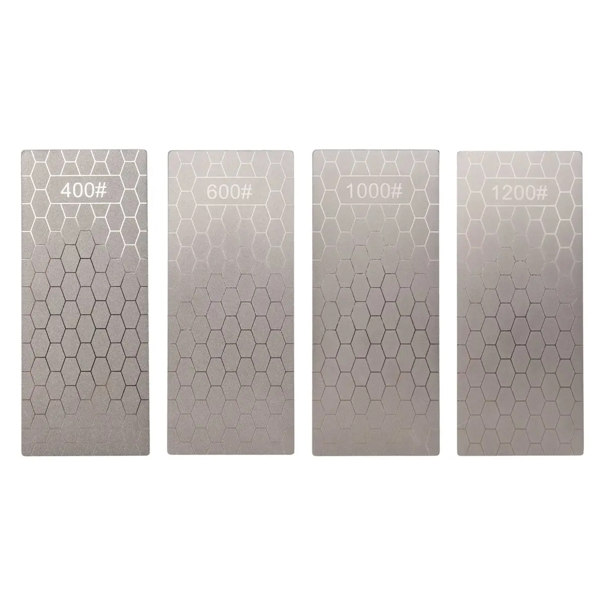 A89X 4 Pcs Sharpening Plate Set, Sharpening Stone with Honeycomb , 400/600/1000/1200 Grit