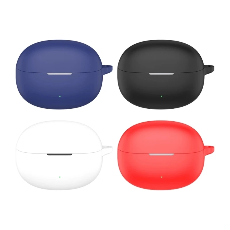 Q6PA Silicone Charging Case Shell with Full Cover and Side Attachment for Earbud Case Daily Carry and Storage