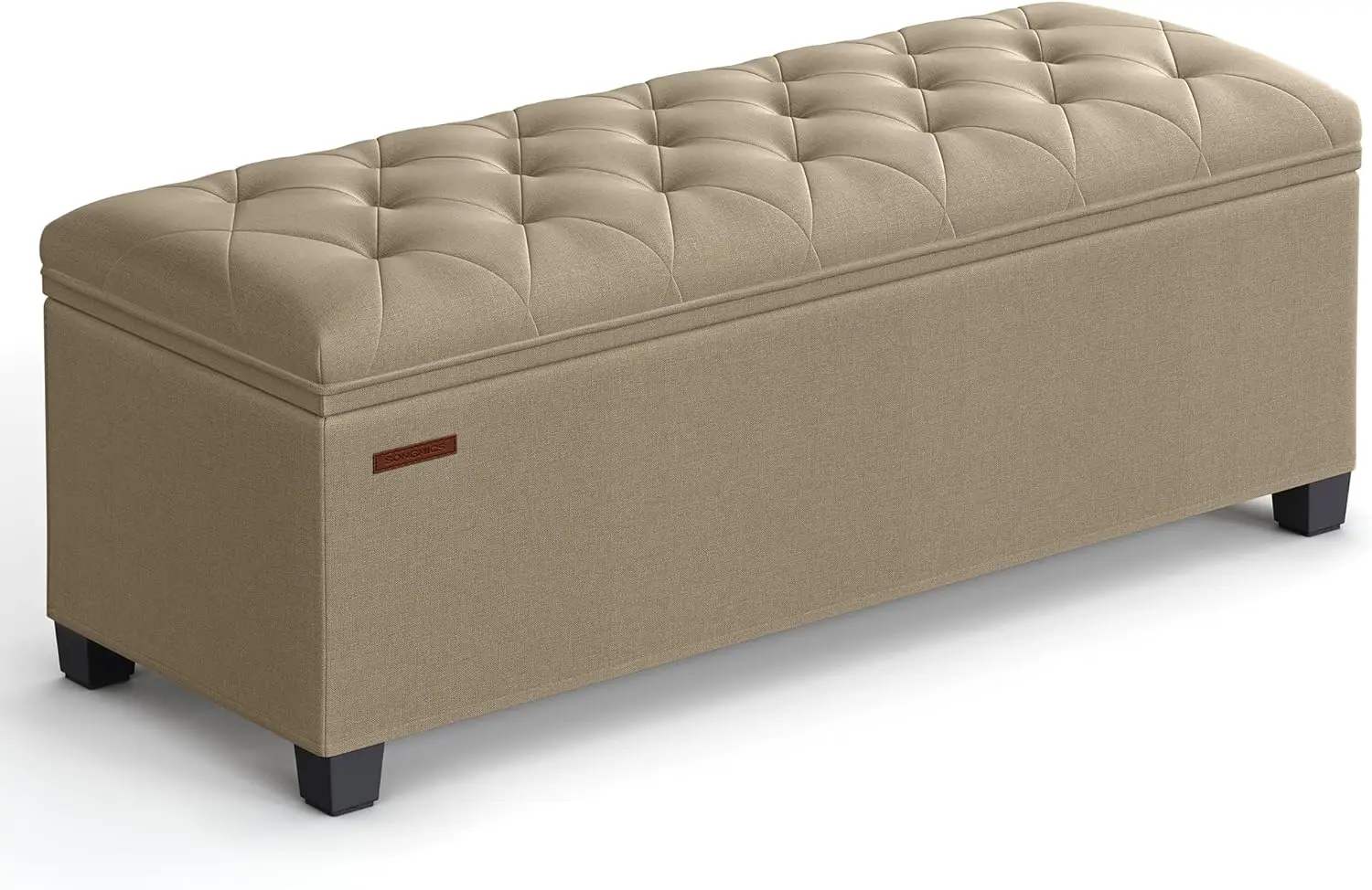 Banco otomano, reposapiés con patas, 15,7 x 43,3 x 15,7 pulgadas, banco de extremo de cama, cofre de almacenamiento, carga de hasta 660 lb, para Living Ro