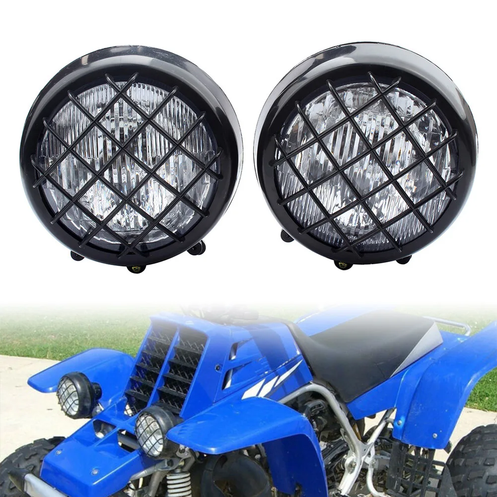 2PCS Front Head Light Headlight For 70/110/125/150/150cc 4 Wheeler Quad Dirt Bike ATV Dune Buggy for Yamaha Banshee 87-2006