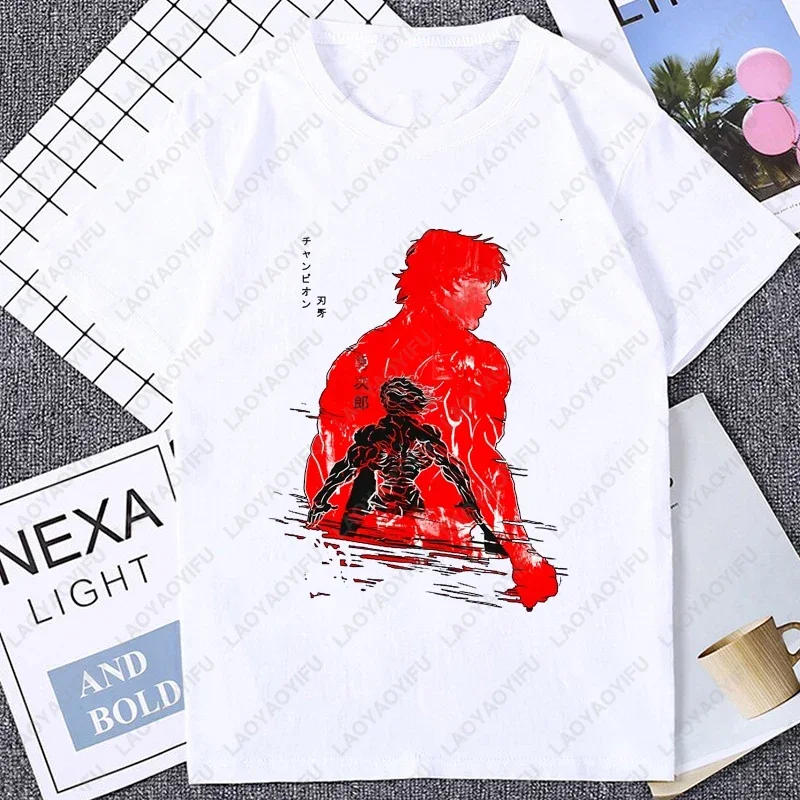 Fighting Animation Yujiro Hanma Fans Tshirt Baki The Grappler Anime ACG Otaku T Shirt Men Clothes Summer Streetwear Harajuku Tee