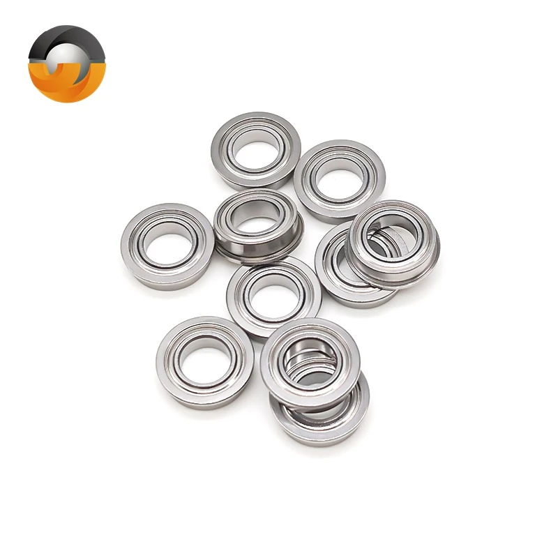 10PCS Flanged Ball Bearings 2mm 3mm 4mm 5mm 6mm 7mm 8mm 9mm Bore MF63 MF85 F608 MF105 F683 F695 F688 F686 ZZ Bearing With Flange