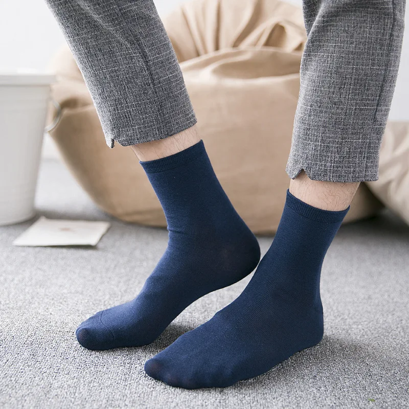 Wysokiej jakości 3 pary męskich bawełnianych skarpet w paski z motywem gwiazdy, kotwicy i steru w kolorze granatowym, biznesowe, codzienne, dropshipping Sokken