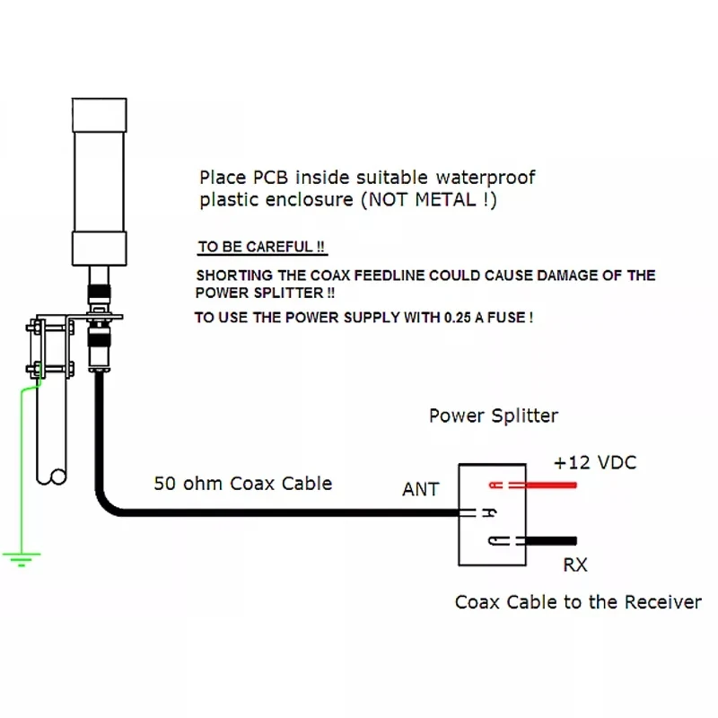 Shortwave MiniWhip Active Antenna 10KHZ to 30MHZ Mini Whip HF LF VLF VHF SDR RX with Portable Cable YDH