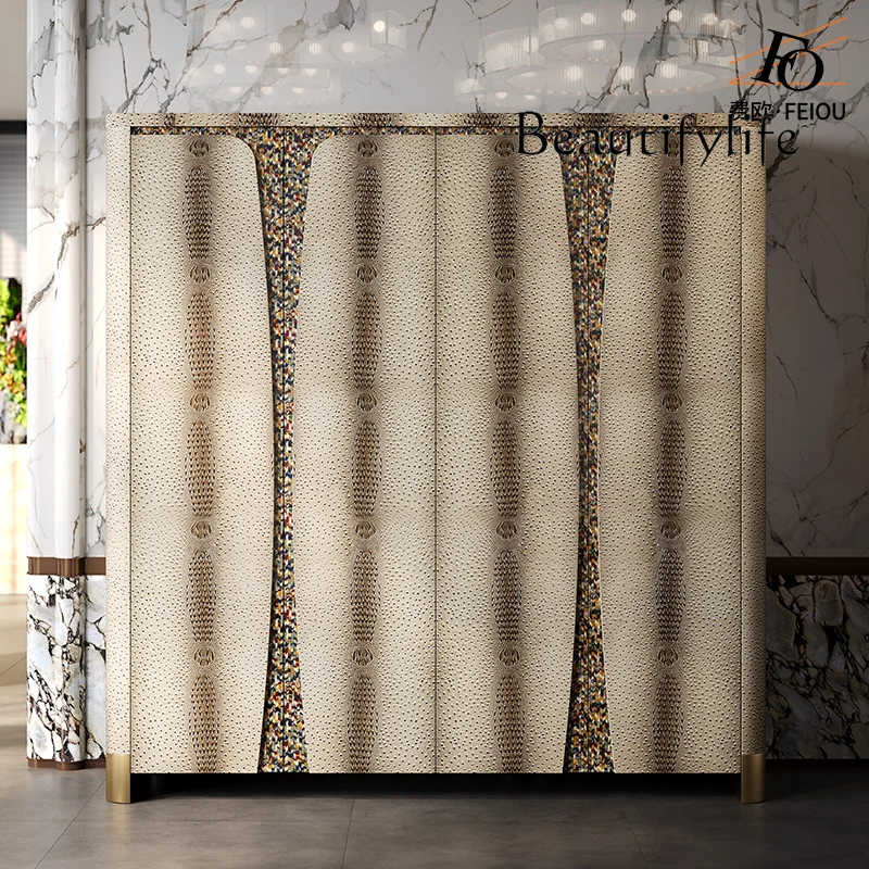 

Premium light luxury wardrobe Italian postmodern four-door two-door storage fashion luxury home master bedroom wardrobe