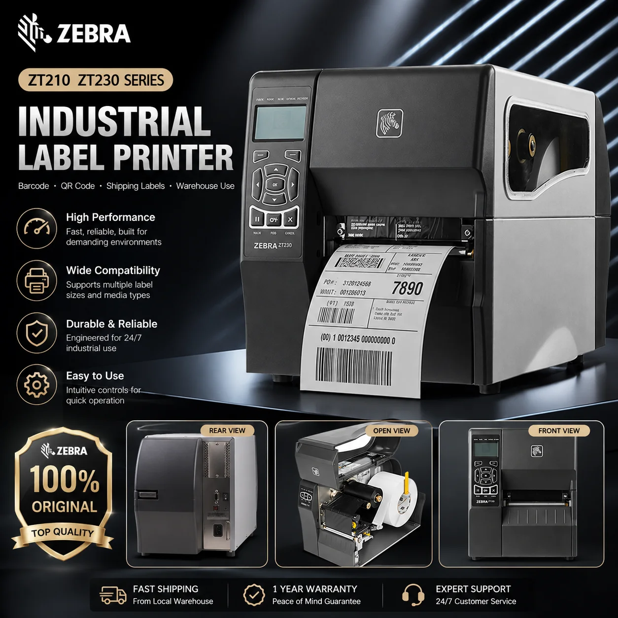 Zebra ZT210/ZT230/ZT211/ZT231 Industrial Label Printer Thermal transfer/Thermal printer