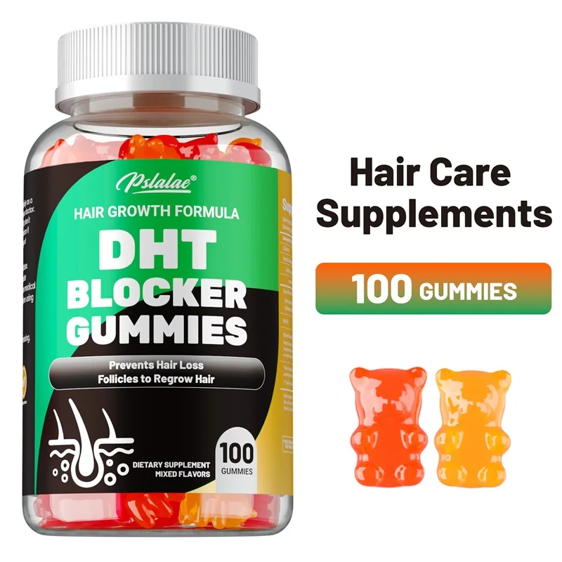 

DHT Blocker Gummies - Hair Growth Supplements for Thicker, Stronger Hair and Effective Prevention of Hair Loss, Non-GMO