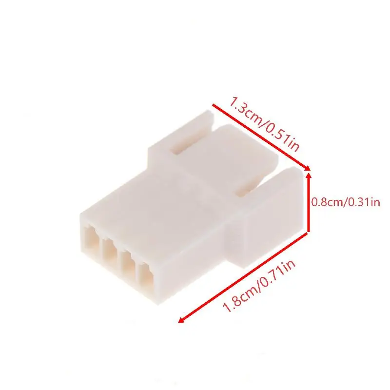 Molex 29110043 4-poliger 2,5-mm-Stecker aus Kunststoff, hochleitfähige Kabelbuchse für Beleuchtungskörper – Detail 1