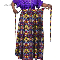 Long Skirts for Women Traditional Mermaid Skirt Dress Africa Bazin Riche Print Clothing Lady Women Loincloth Plus Size Wy9792