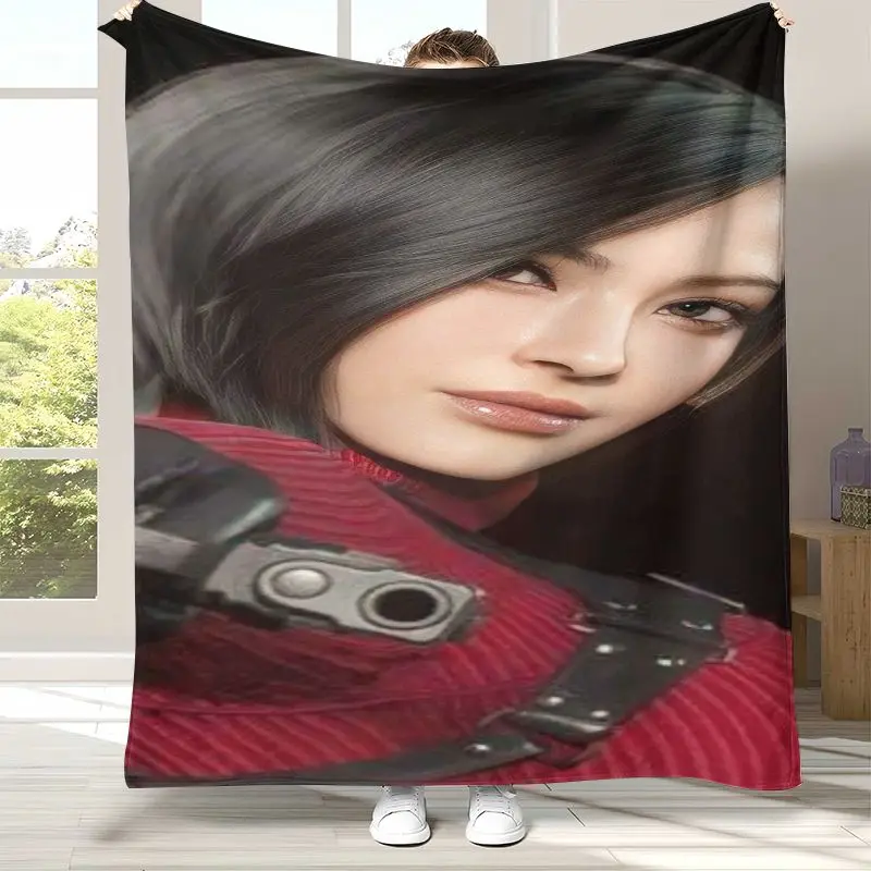 Vintage Game R-Resident Evil Leon Soft Flannel Throw Blanket,Cozy Blanket for Bed,Sofa,Living Room,Picnic,Camping,Home Decor