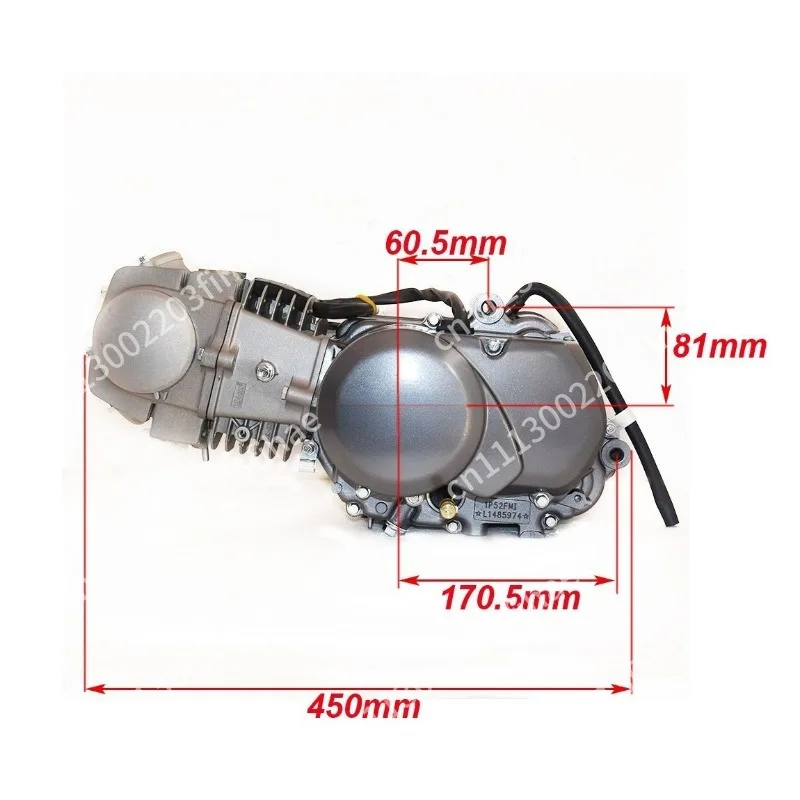 125CC engine pure foot starter hand clutch hook four-speed off-road motorcycle engine aluminum cylinder block