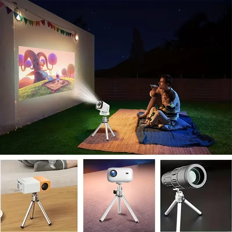 Mini Projector Tripod 360° Rotatable Adjustable Height for HY300 PRO+ HY310 HY320 MINI TP360 Universal Portable Aluminum Alloy - view 3
