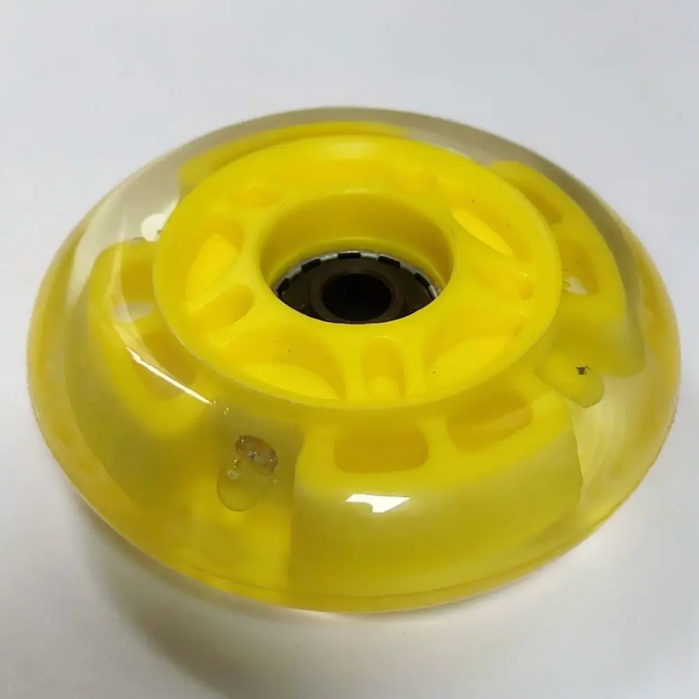 For BKUBA Inline Skate Wheels Replacement Flashing LED Light Skating Wheels Silent Wear Resistant PU Roller Blades Accessories