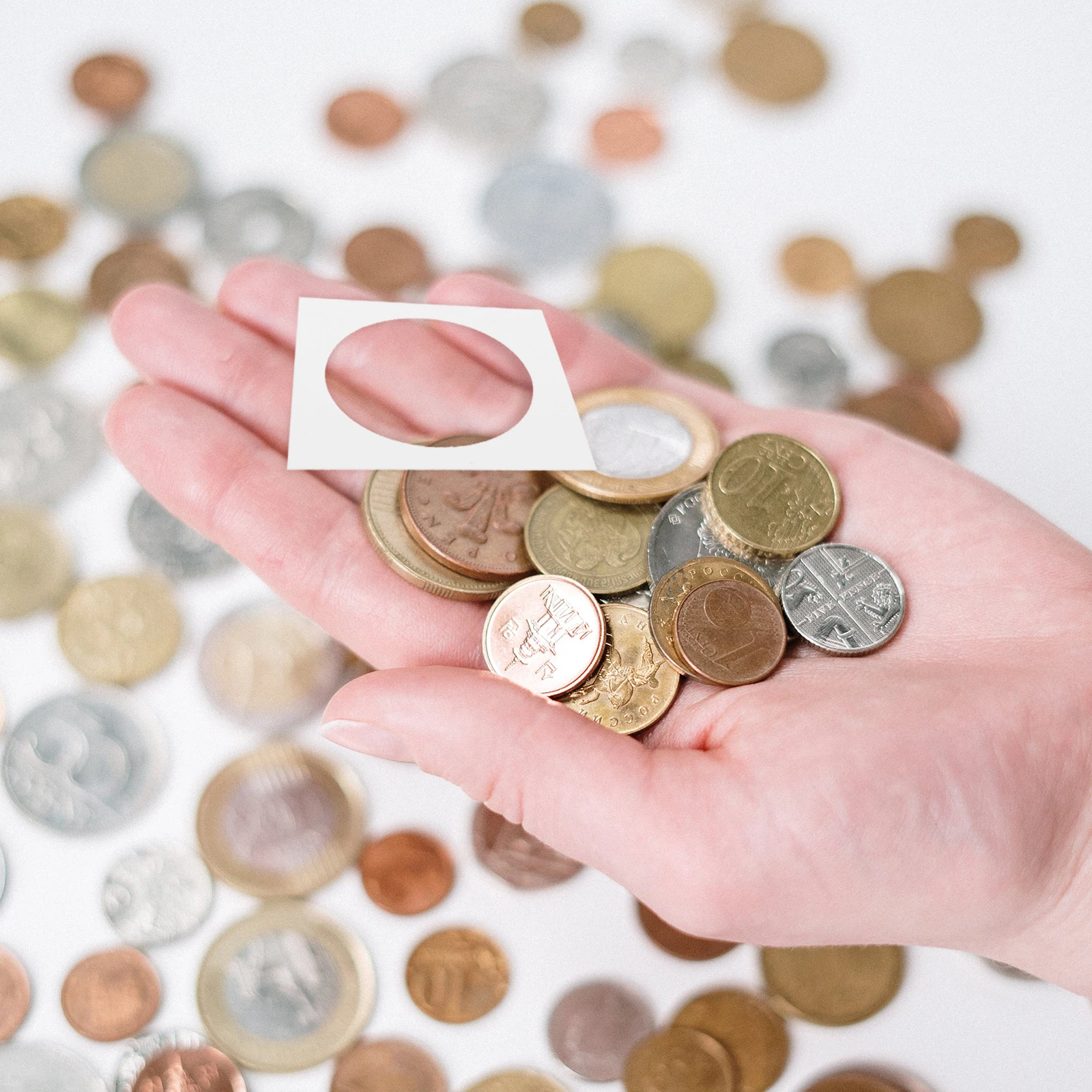 400 шт. коллекции монет, скрепки, держатели для валют, картонный прозрачный органайзер, прозрачный аксессуар