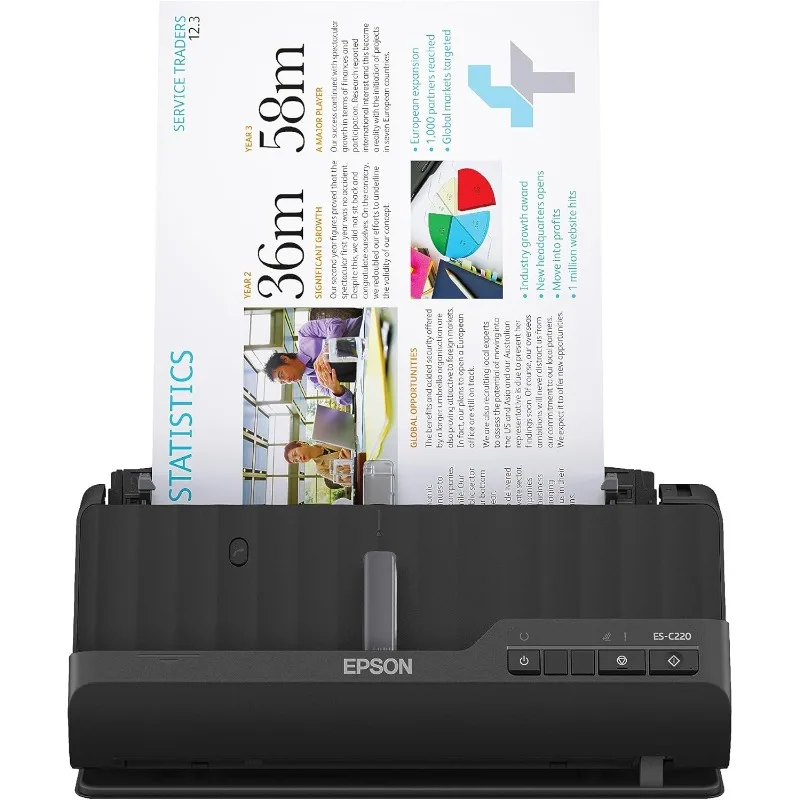 

Epson Workforce ES-C220 Compact Desktop Document Scanner with 2-Sided Scanning and Auto Document Feeder (ADF) for PC and Mac