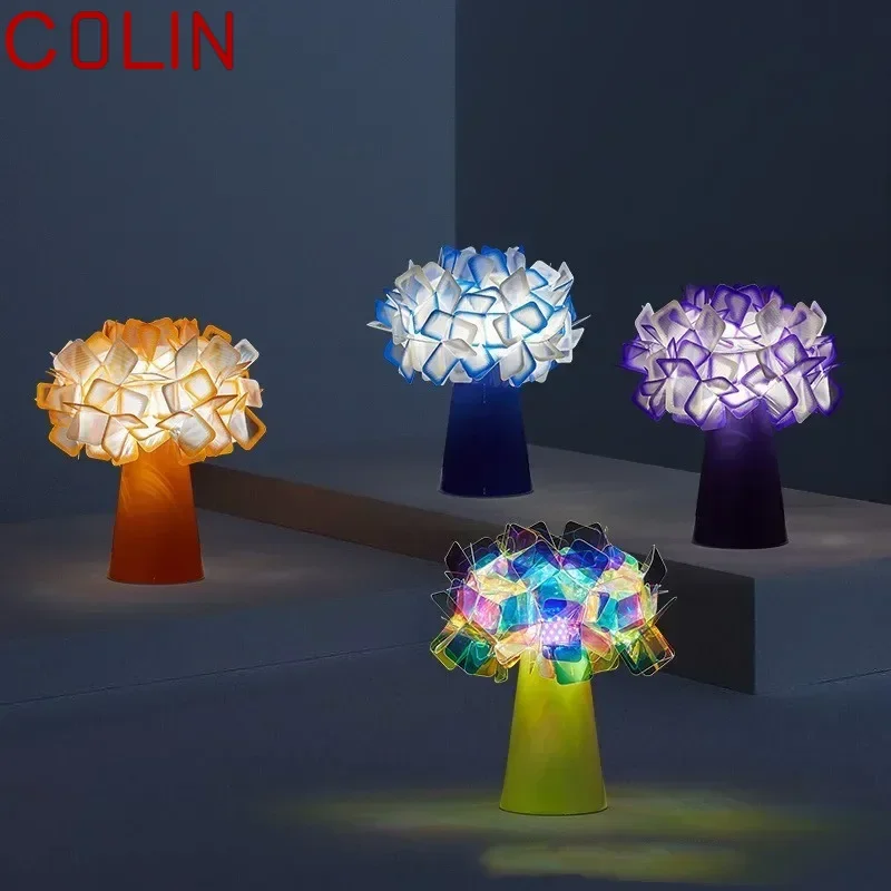 COLIN Simple Table Lamp Modern Flower Nordic LED Decorative Desk Light for Home Bed Room Bedsid