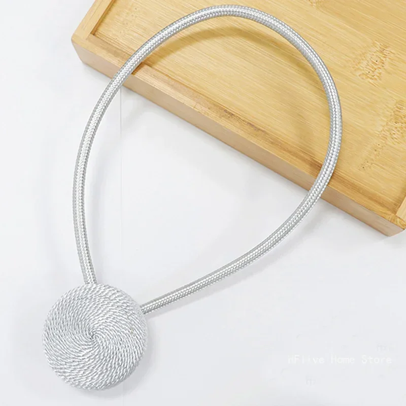 1Pc Macaron Color Curtain Tieback Magnet Curtains Accessories Magnetic Curtain Holder Buckles Rope Curtain Cilp Strap