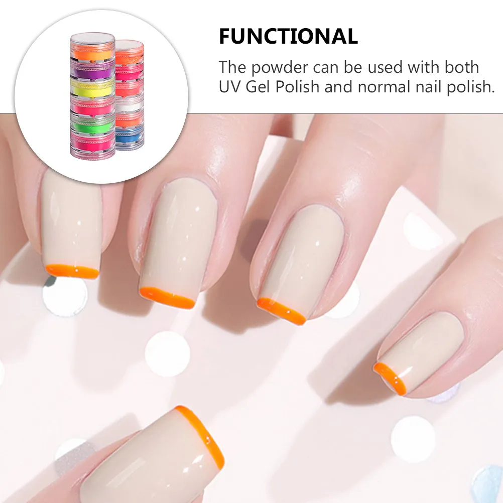 12 Boxes Pearl Nail Powder Set Creative Candy Colors Acrylic Nail Art Tips Uv Manicure Powder for Party Stage Daily
