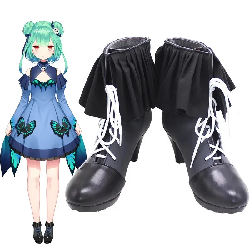 

VTuber Uruha Rushia Cosplay Shoes Women's High Heel Boots Hololive Fantasy Virtual YouTuber Shoes Halloween Virtual Anchor Shoes