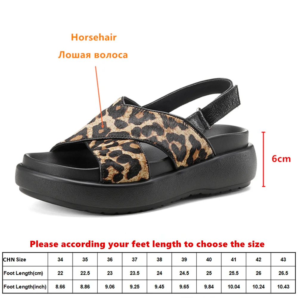 Aucegi Hot Sale Horsehair Sandals Women Peep Round Toe Magic Paste Comfortable Platform Flat Bottom Summer Handmade Shoes